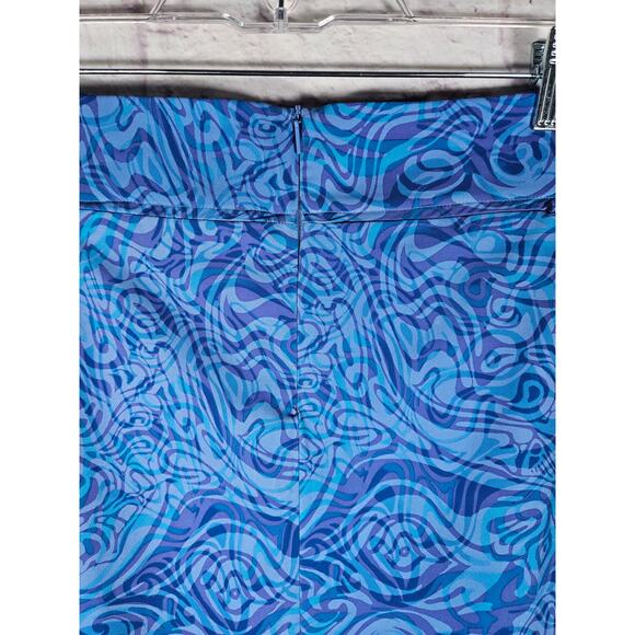 Nike Golf Women's Skort Skirt‎ Size Large (12) Blue Yellow Piping - Picture 5 of 8